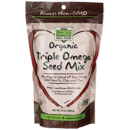 NOW Foods Organic Triple Omega Seed Mix 12 oz Pkg