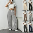 thumbnail image 4 of Women's Wide Leg Track Pants High Waist Loose, 4 of 5
