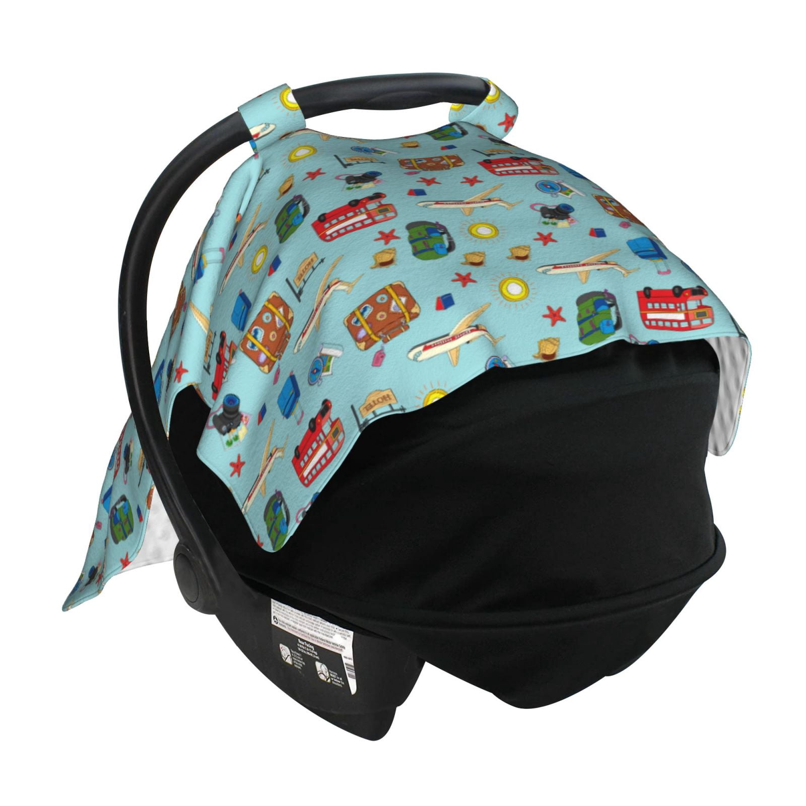Car Seat Cover Baby - Travel1 Breathable Infant Car Seat Cover for Baby Carseat, Lightweight Comfort Baby Essentials Must Haves Newborn Stuff for Girl Boy