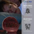 Sonic Alert - Sonic Bomb Dual Alarm Clock with Bed Shaker Vibrator and Digital Display Tecnology - Red - image 4 of 8