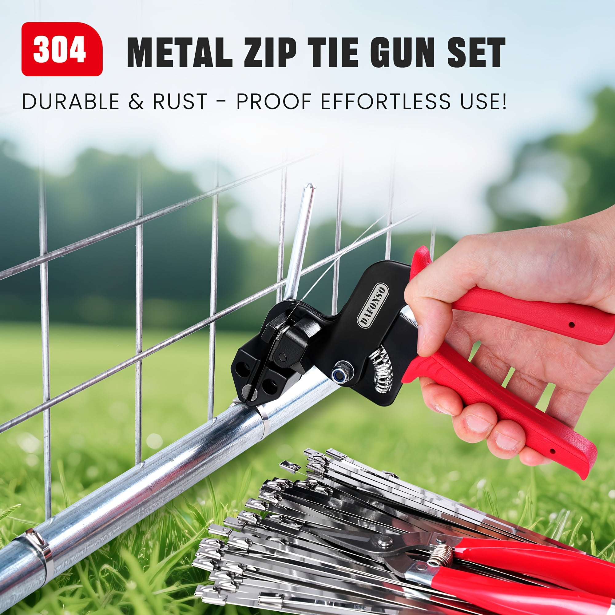 XUNXUNRA 13 in Red 200 lb Cable Tie Wraps 150 Piece
