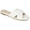 White, variant on Journee Womens Carlotta Slide Flat Sandals