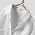 thumbnail image 5 of Wdgfv Women's Oversized Linen Shirts Blouses Tops Long Sleeve High Low Button Up Shirts, 5 of 7