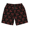 thumbnail image 5 of Goofa Red Snake Printed Mens Swim Trunks Summer Quick Dry Short Beach Swimwear Bathing Suits-Small, 5 of 9