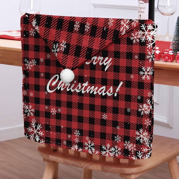 Fundas para sillas, fundas para sofá, fundas decorativas navideñas para sillas, fundas cortas para respaldo de silla, fundas de la serie Santa Claus