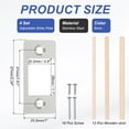 thumbnail image 2 of Uxcell Deadbolt Strike Plate, Adjustable Door Strike Plate with Screws Silver, 2 of 6