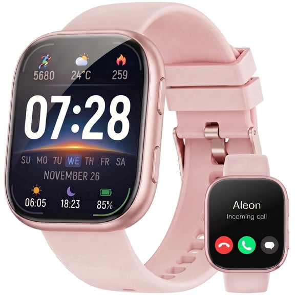 Smart Watch for Men Women, 1.83-inch IP68 Waterproof Smartwatch with Bluetooth Call (Answer/Make Calls), 100  Sports Modes Fitness Tracker, Compatible with Android and iPhone, Gift pink