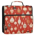 thumbnail image 5 of FORMRS Zipper Binder with Shoulder Strap 1.5-inch Ring 500 Sheet Capacity File Bag, Christmas Ornaments Pattern, 5 of 5