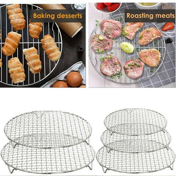 LINASHI Cooking Rack Round, Stainless Steel Round Rack for cooking