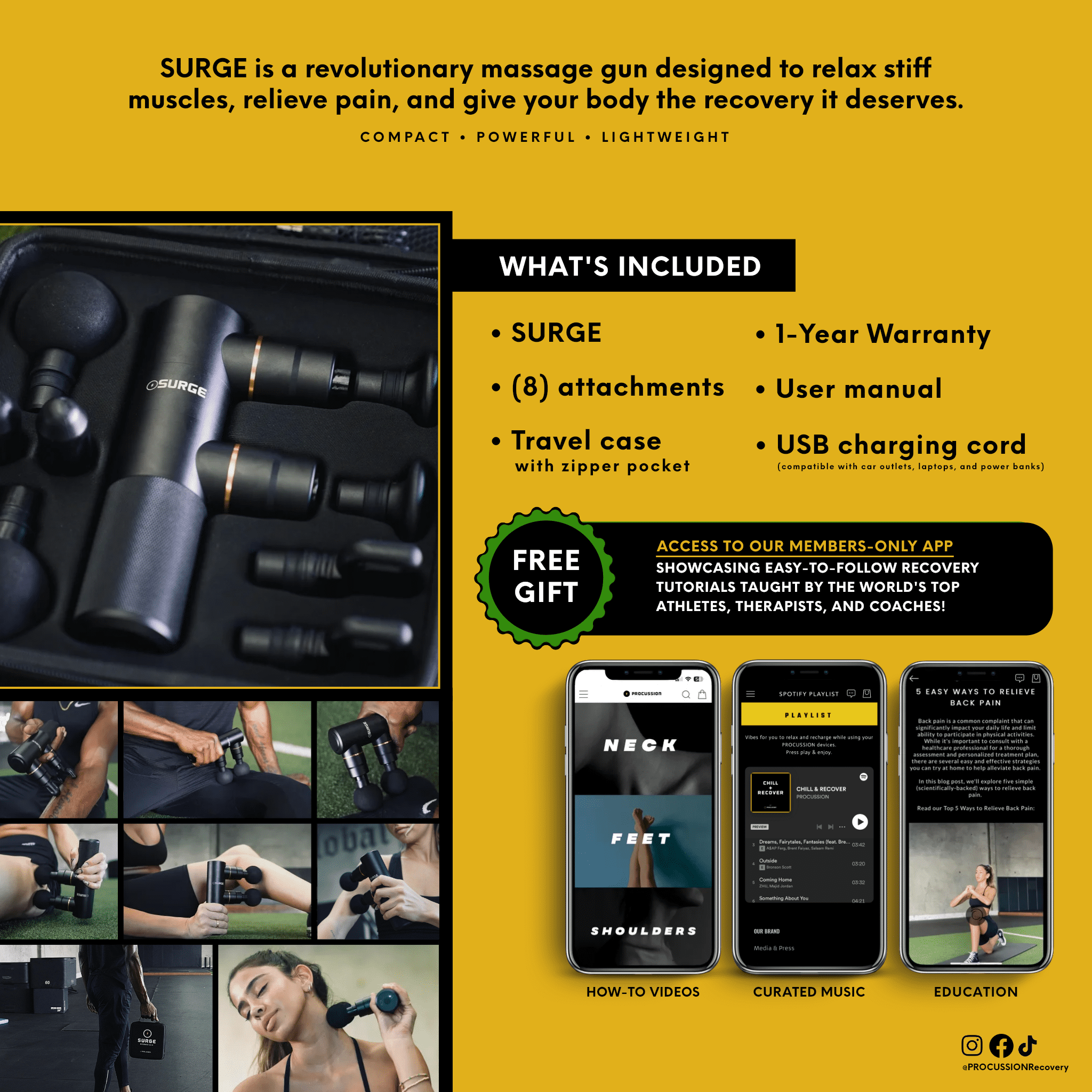 The SURGE Dual-Head Massage Gun