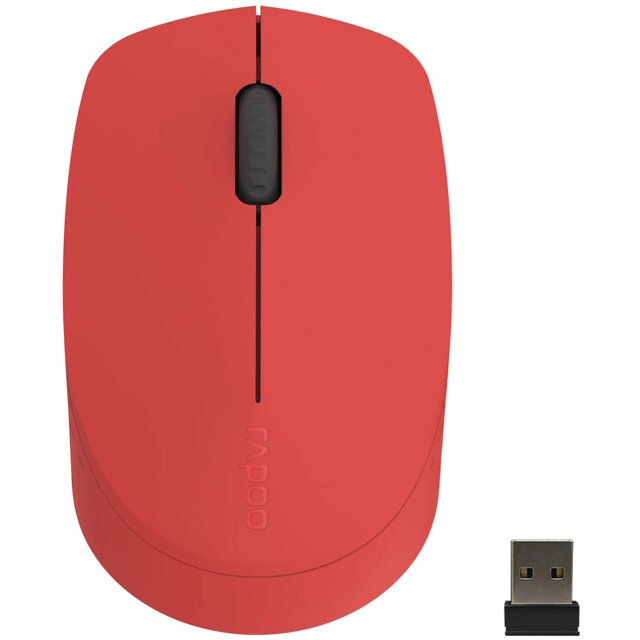 Multi-device Silent Bluetooth Mouse Can Easily Switch Up To 3 Devices Wireless Noise-free Ergonomic Optical Mouse, Red