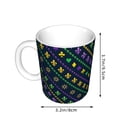 thumbnail image 2 of Yiaed Mardi Gras Strings of Beads Print Ceramics Coffee,Large Handle Design,Extra Large Tea and Coffee Cup for Office and Home Mugs, 2 of 6