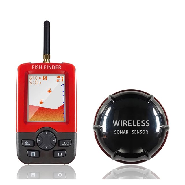 Smart Portable Rechargeable Fish Finder Wireless Sonar Sensor Fishfinder Locator Water Temperature