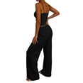thumbnail image 4 of FNFYFH Women's 2 Piece Lounge Set Ribbed Tank Top and Wide Leg Sweatpants Tracksuit Comfy Matching Sets, 4 of 5