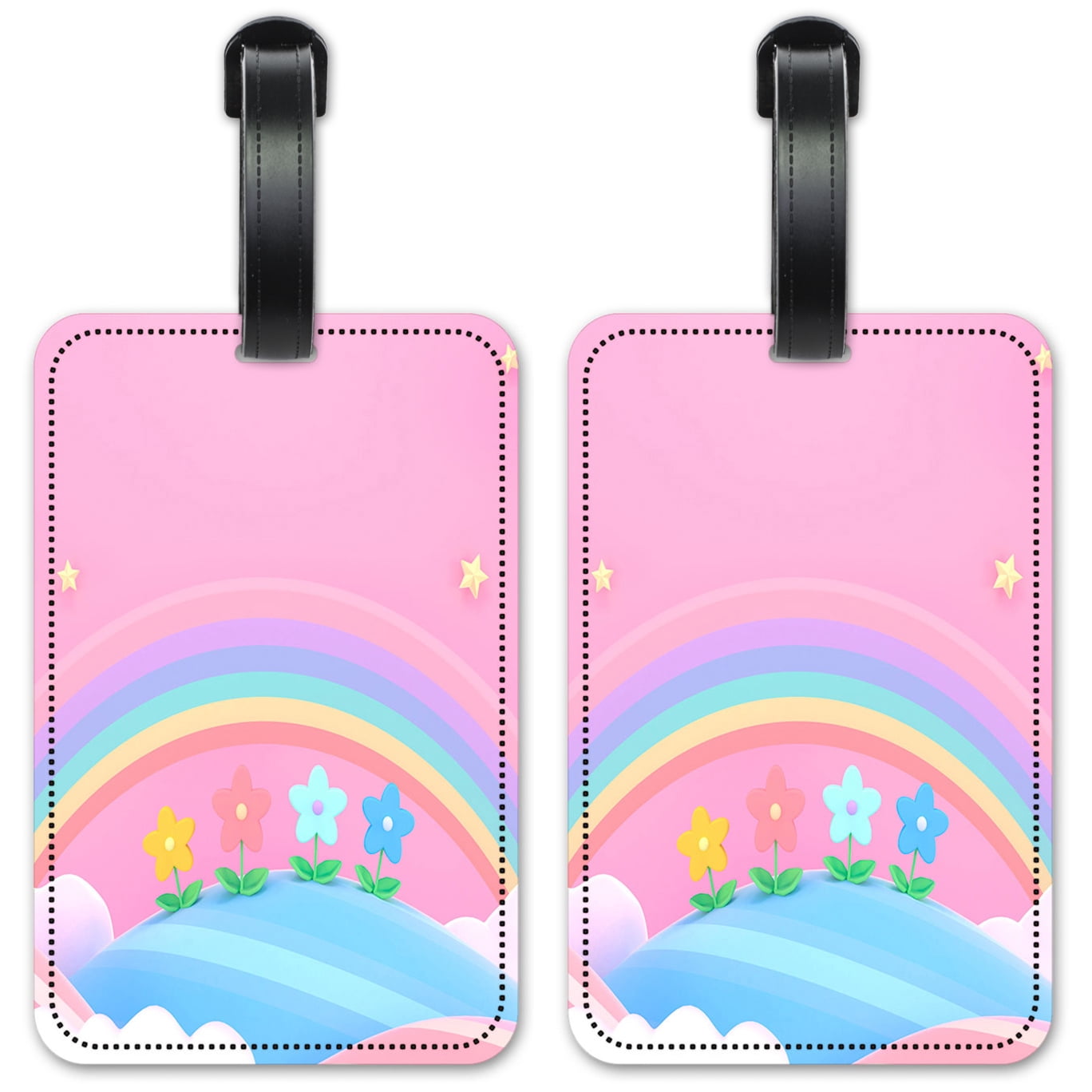 Personalized Rainbow Volleyball Luggage Bag Tag 