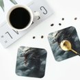 thumbnail image 4 of Vsdgher Cloud White Dragon Leather Coasters for Drinks, Durable Drink Coasters 4 Set for Tabletop Protection, Luxurious Home Décor and Housewarming Gift ( {designName})Square, 4 of 6