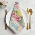 thumbnail image 2 of Easter Cloth Napkins, Vintage Colorful Bunny Eggs Flowers Polka Dot Plaid Washable and Reusable Dinner Napkins Set of 6, Table Napkin for Kitchen Party Birthday Wedding Hotel Housewarming 20"x20", 2 of 9