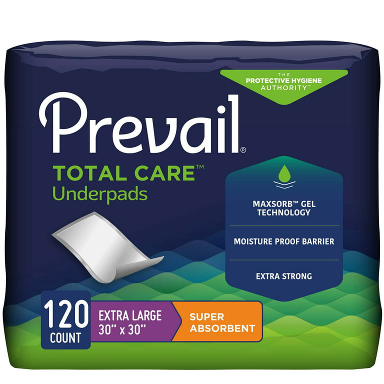 Prevail Total Care Disposable Underpad Fluff 23X36 UP-120/1 120 pads 