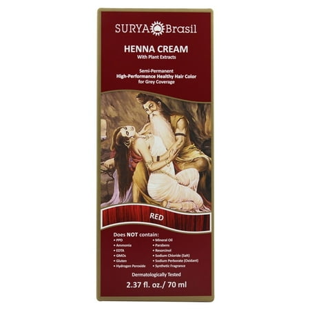 Surya Brasil - Henna Cream Hair Coloring with Organic Extracts Red - 2.31