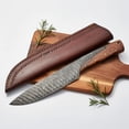 thumbnail image 5 of SANZ Flint Fantasy 12" Damascus Tactical Knife, Twisted Pattern Steel with Wood Handle and Scout Carry Leather Sheath for Hunting and Survival, 5 of 5