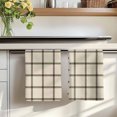 thumbnail image 7 of Linen Buffalo Check Kitchen Towels Set of 4, Retro Black Lines Grid Pattern Absorbent Dish Towels for Kitchen, Microfiber Hand Towel, Quick Drying Tea Towel for Cleaning Decorative Dishcloths, 7 of 7