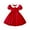 Red, variant on Sngxgn Girls Dresses Solid Color Tie Back Long Sleeve Ruffle Hem Casual Elegant Little Girl Dresses(Red,120)