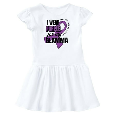 

Inktastic Chronic Pain I Wear Purple For My Glamma Gift Toddler Girl Dress