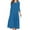 Blue, variant on Women's Maxi Dress Casual Basic Comfy 3/4 Sleeve Flare A-line Midi Dresses Baggy Flowy Solid Dress