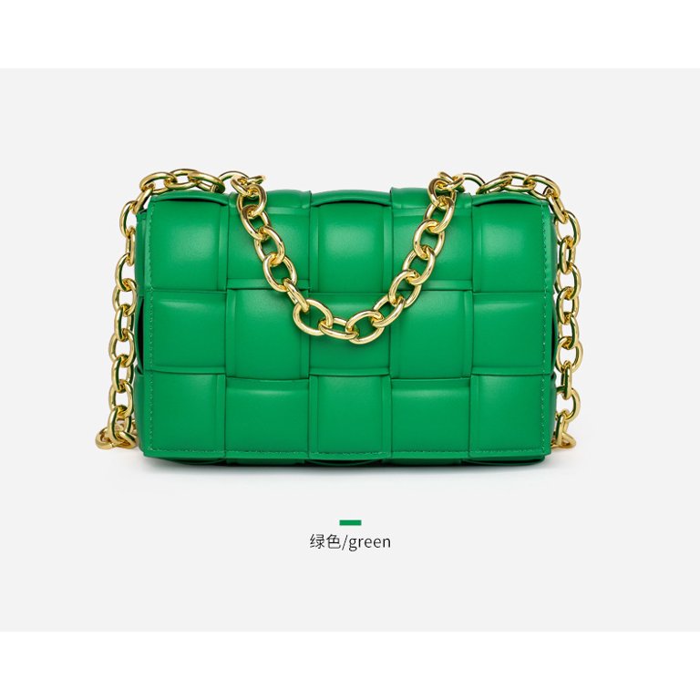 River Island Quilted Cross Body Bag In Bright Green