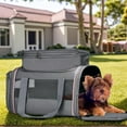 thumbnail image 4 of Airline Approved Pet Carrier - Soft-Sided Dog & Cat Travel Bag with Expandable Space and Safe Design (Grey), 4 of 5