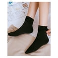 thumbnail image 4 of Deago 2 Pairs Women Men Wool Socks Winter Warm Thicken Thermal Soft Casual Solid Socks Home Snow Boots Velvet Floor Socks (Black), 4 of 7