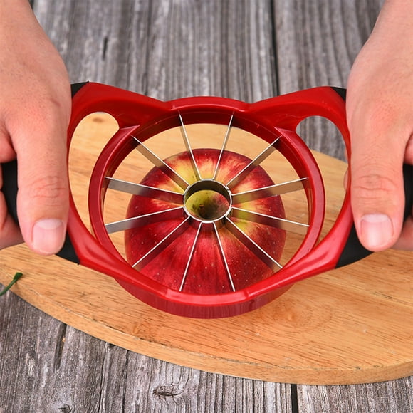 Summer Saving,Apples Cutter and Corer - Stainless Steel Fruit Separator, Kitchen Gadgets Suitable for Various Fruits, | Stainless Steel, Red-152 $BS$3