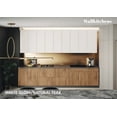 thumbnail image 3 of Kitchen Elite Epicure Collection Natural Teak & White Gloss Color Base Size 11Ft Wide, 3 of 5