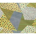 thumbnail image 4 of oneOone Cotton Flex Medium Yellow Fabric Triangle Geometric Craft Projects Decor Fabric Printed By The Yard 40 Inch Wide, 4 of 4