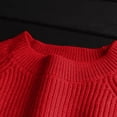 thumbnail image 4 of SELONE Oversized Sweaters for Women Winter Crewneck Tops Ribbed Long Sleeve Pullover Cozy Soild Knitwear Red Free Size, 4 of 7