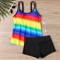 thumbnail image 2 of Women's Plus Size Bikini Set Printed Camisole Two Piece Sexy Swimsuit for Beach Vacation Summer,Multicolor,3XL, 2 of 5