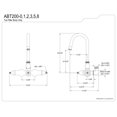 thumbnail image 3 of Kingston Brass ABT200-5 Goose Neck Faucet with Back Outlet & Diverter, 3 of 3