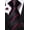 Black and Red, variant on Men's 70" Extra Long Brown Herringbone Silk Tie Set Pocket Square Cufflinks for Business Party