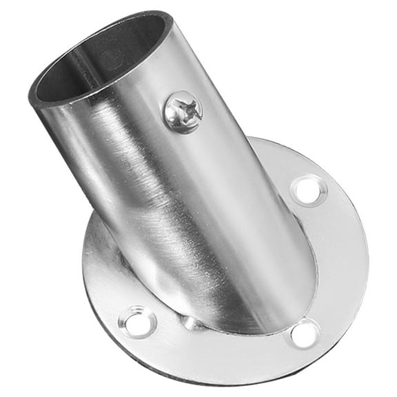 Raindrops Angled Flange Shower Rod Holder Stainless Steel Wall Mount Bracket for Bathroom Shower Curtain Rod Support