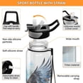 thumbnail image 4 of Eagle Trees Painting Sports Water Bottle Portable Travel Mug 32oz BPA Free Leak Proof Straw Transparent Tritan for Gym Yoga Cycling Camping, 4 of 7