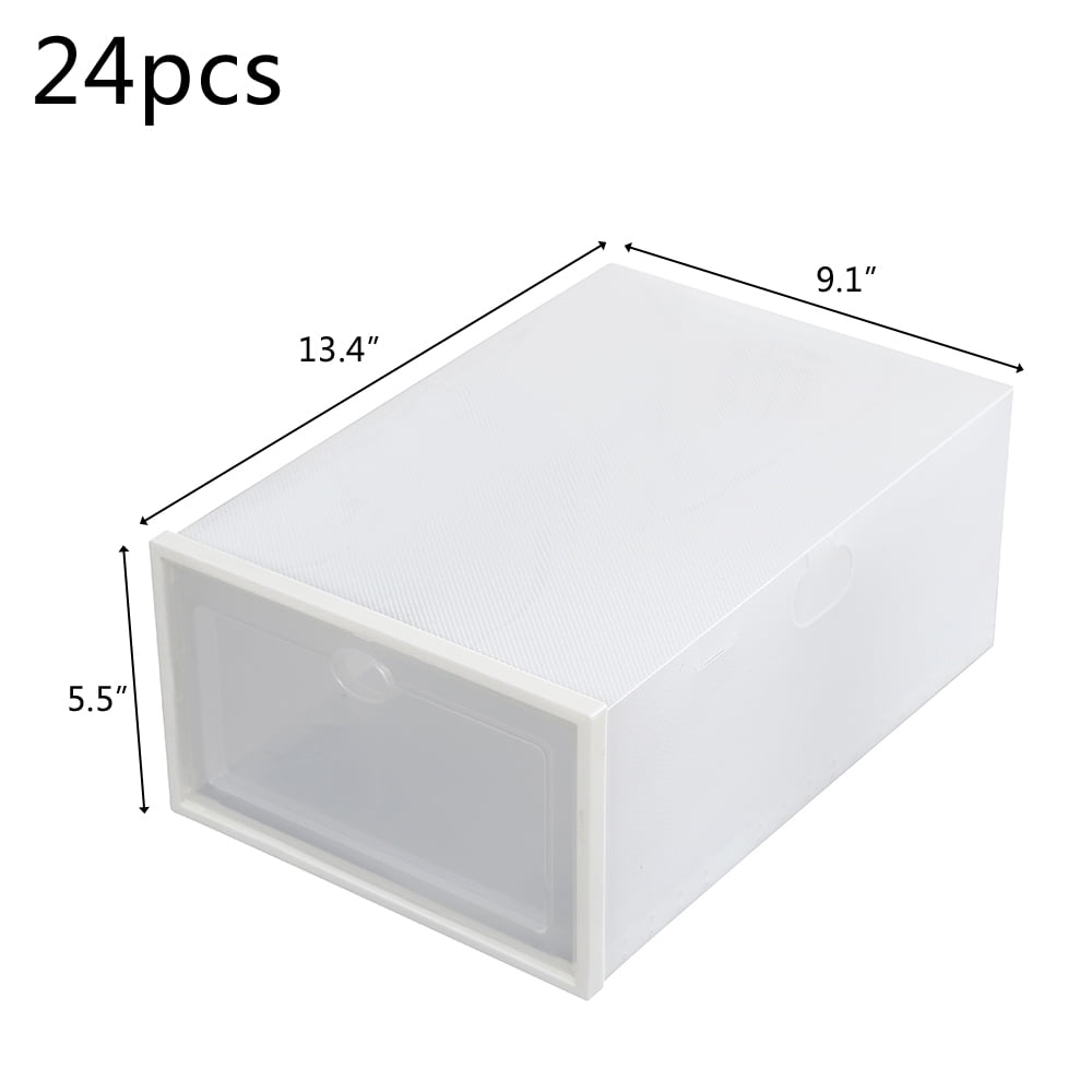 8 Pack Large Shoe Storage Boxes with Lid - White - Shoe Organizers -  Deerfield Beach, Florida, Facebook Marketplace