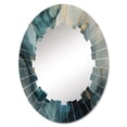 thumbnail image 2 of DESIGN ART Designart "Turquoise Gold Infused Marble V" Fractals Modern Wall Mirror 20in.x30in., 2 of 4