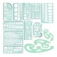 thumbnail image 1 of Baohd 1 Set Circle Stencil Plastic High-quality Convenient Use Eye-catching Templates for Drafting Exquisite Appearance Long Lifespan Type 9, 1 of 8