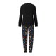 thumbnail image 2 of Conjunto de pijamas navideños familiares a juego con estampado de luces de guirnalda de letras. Pijamas de vacaciones para papá, mamá y niños., 2 of 9