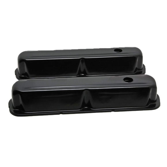 Cobra-Tek , CBK-HZ-9298-PBK. Couvercles de Valve en Acier Courts - Noir. Fonctionne avec 1967-2021 Chrysler/Plymouth/Dodge SB Petit Bloc 273-318- 340-360