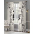 thumbnail image 3 of Vintage Bees Crowns Sheer Curtains 96 Inch Length 2 Panels Set, Rustic Leaves Rings Burlap Voile Window Treatment Semi Sheer Long Curtains Drapes for Bedroom/Living Room/Kitchen 52"x96"x2, 3 of 7