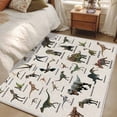 thumbnail image 4 of Dinosaurs Area Rugs 3'x5', Washable Small Throw Rugs for Living Room Bedroom, Natural Primitive Wild Animals Beige Indoor Outdoor Rug Non-Slip Low Pile Carpet Runner Reversible Floor Mats, 4 of 8