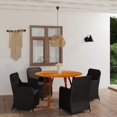 thumbnail image 1 of vidaXL 5 Piece Garden Dining Set Black, 1 of 5