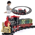 thumbnail image 1 of Retro Steam Track Train Model Toy with Light and Sound - Children's Toy Christmas Train Rail Set, 1 of 5