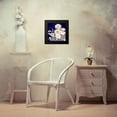 thumbnail image 4 of Z Studio 15x15 Black Modern Framed Museum Art Print Titled - Sihouetted Florals Blue, 4 of 5